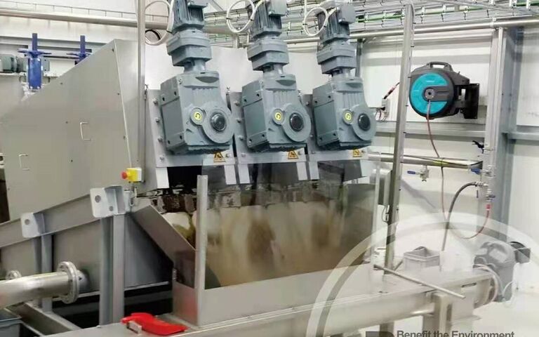 An image of the Benenv Multi-Disk Screw press (MDS) for sludge dewatering